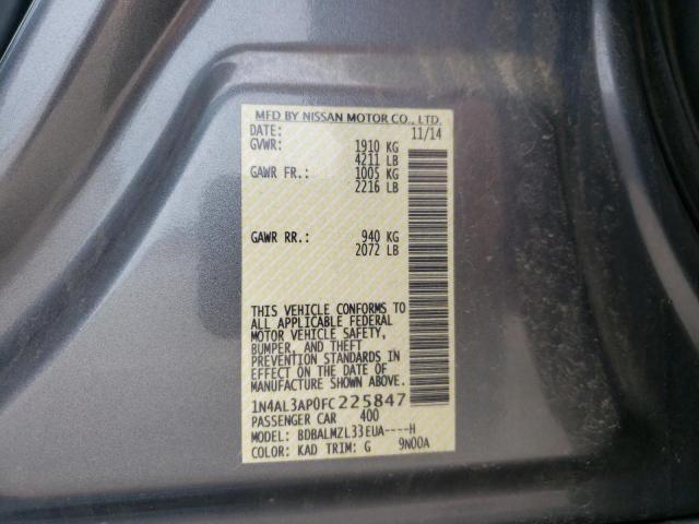 Photo 10 from auction – 2015 NISSAN ALTIMA 2.5 with VIN 1N4AL3AP0FC225847