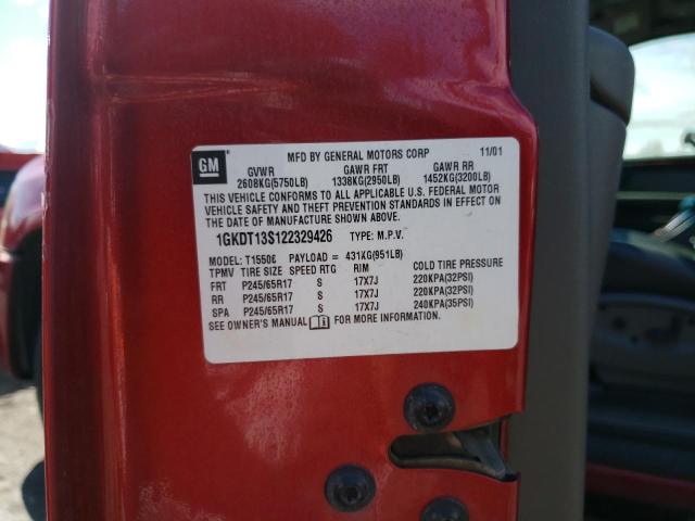 Photo 10 from auction – 2002 GMC ENVOY with VIN 1GKDT13S122329426