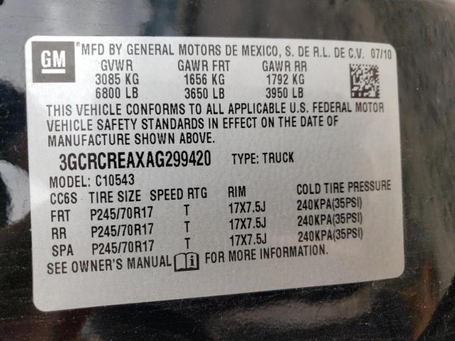 Photo 10 from auction – 2010 CHEVROLET SILVERADO with VIN 3GCRCREAXAG299420
