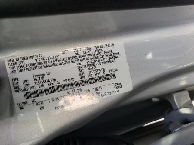 Photo 10 from auction – 2014 FORD FOCUS SE with VIN 1FADP3F21EL263343