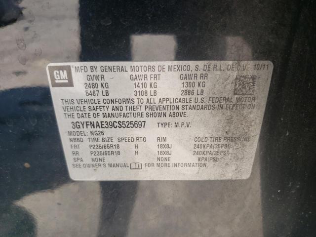 Photo 10 from auction – 2012 CADILLAC SRX LUXURY with VIN 3GYFNAE39CS525697