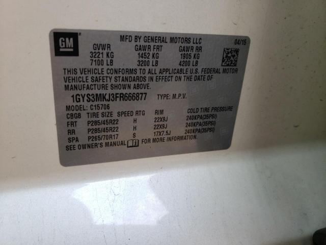 Photo 10 from auction – 2015 CADILLAC ESCALADE L with VIN 1GYS3MKJ3FR666877