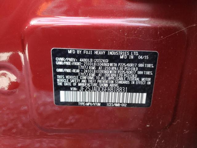 Photo 10 from auction – 2015 SUBARU FORESTER 2 with VIN JF2SJADC6FH818831