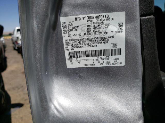 Photo 10 from auction – 2012 FORD ESCAPE LIM with VIN 1FMCU0E7XCKB31755