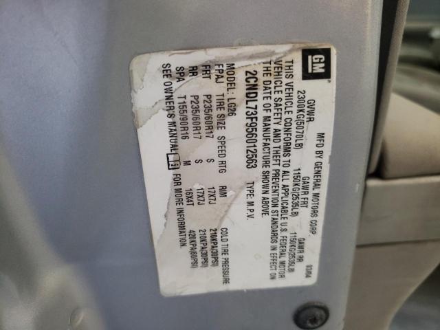 Photo 10 from auction – 2005 CHEVROLET EQUINOX LT with VIN 2CNDL73F956012563