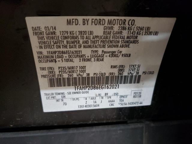 Фото 10 с аукциона – 2014 FORD TAURUS SE с VIN 1FAHP2D86EG162021