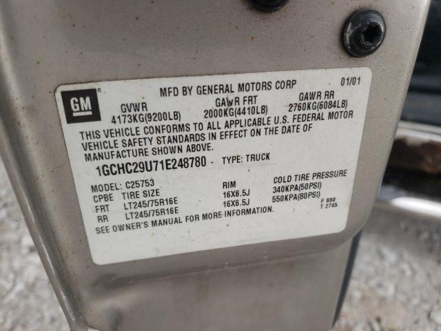 Photo 10 from auction – 2001 CHEVROLET SILVERADO with VIN 1GCHC29U71E248780