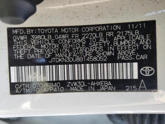 Photo 10 from auction – 2011 TOYOTA PRIUS with VIN JTDKN3DU8B1458052