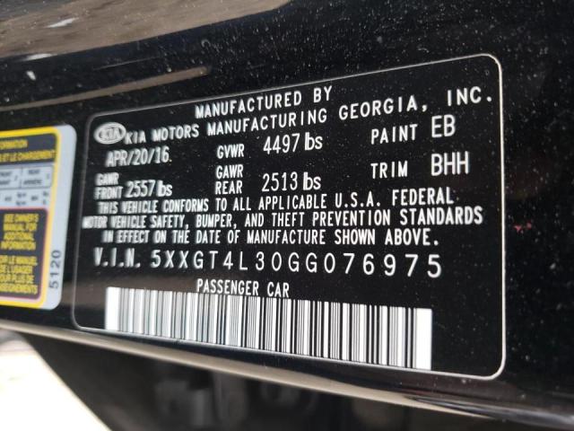 Photo 10 from auction – 2016 KIA OPTIMA LX with VIN 5XXGT4L30GG076975