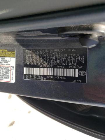 Photo 10 from auction – 2007 TOYOTA CAMRY CE/L with VIN 4T1BE46K87U170762