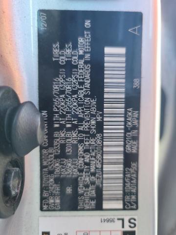Photo 10 from auction – 2008 TOYOTA 4RUNNER SR with VIN JTEZU14R58K010898