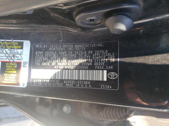 Photo 10 from auction – 2014 TOYOTA CAMRY L with VIN 4T1BF1FK5EU329956