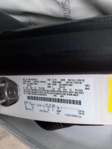 Photo 10 from auction – 2020 FORD ESCAPE SEL with VIN 1FMCU9H63LUA82474