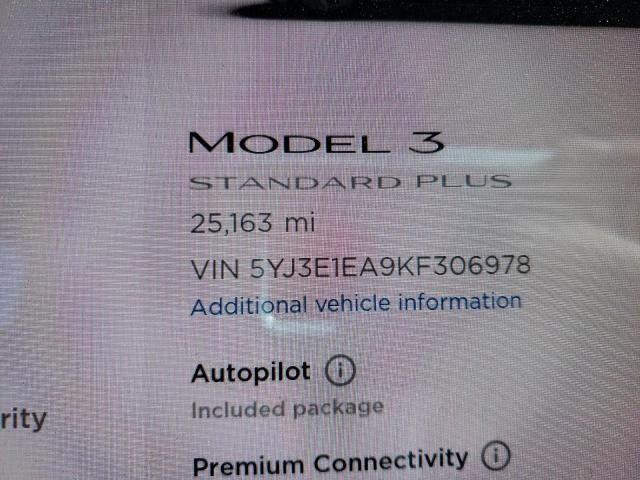 Photo 8 from auction – 2019 TESLA MODEL 3 with VIN 5YJ3E1EA9KF306978