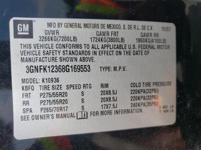 Photo 10 from auction – 2008 CHEVROLET AVALANCHE with VIN 3GNFK12368G169553