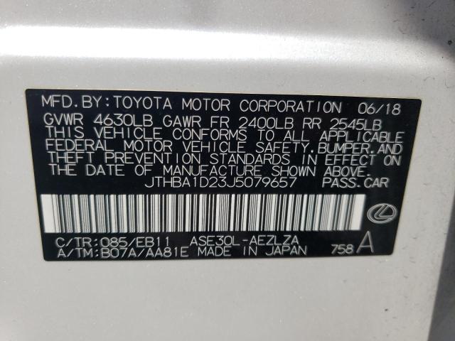 Photo 10 from auction – 2018 LEXUS IS 300 with VIN JTHBA1D23J5079657