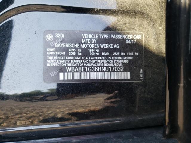 Photo 10 from auction – 2017 BMW 320 I with VIN WBA8E1G36HNU17032