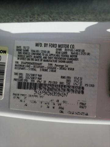 Photo 10 from auction – 2014 FORD FUSION SE with VIN 3FA6P0HD6ER204697