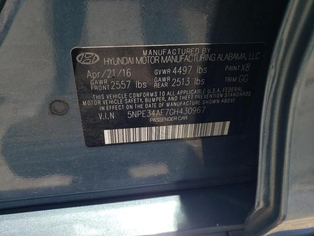 Photo 10 from auction – 2016 HYUNDAI SONATA SPO with VIN 5NPE34AF7GH430967