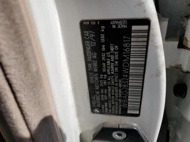 Photo 10 from auction – 1998 BMW 740 IL with VIN WBAGJ8324WDM16817