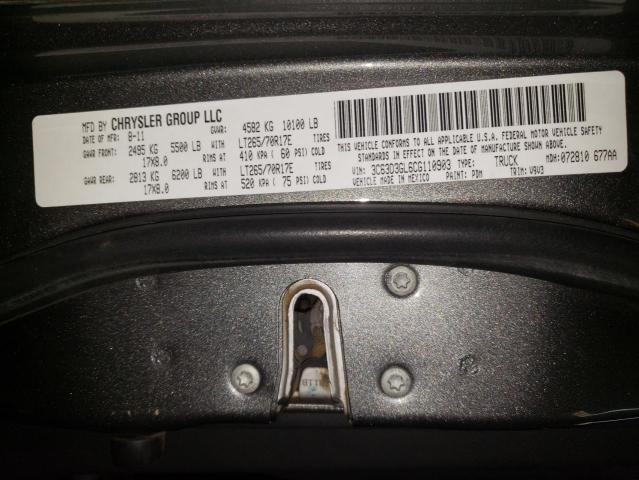 Photo 10 from auction – 2012 DODGE RAM 3500 S with VIN 3C63D3GL6CG110903