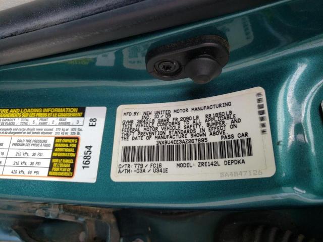 Photo 10 from auction – 2010 TOYOTA COROLLA BA with VIN 1NXBU4EE3AZ267695