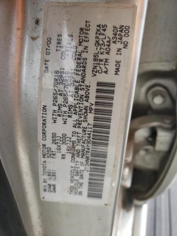 Photo 10 from auction – 2000 TOYOTA 4RUNNER LI with VIN JT3HN87R4Y9044117