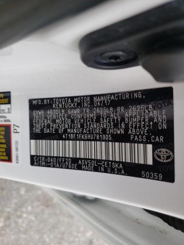 Photo 10 from auction – 2017 TOYOTA CAMRY LE with VIN 4T1BF1FK6HU781905