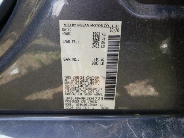 Photo 10 from auction – 2021 NISSAN ALTIMA S with VIN 1N4BL4BV4MN304723