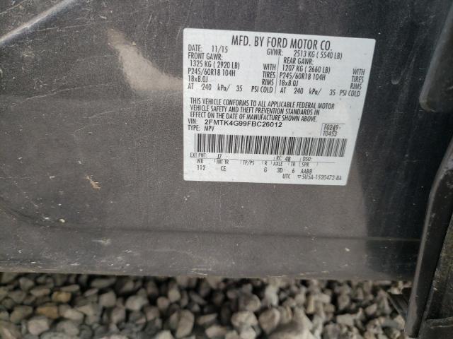 Photo 10 from auction – 2015 FORD EDGE SE with VIN 2FMTK4G99FBC26012