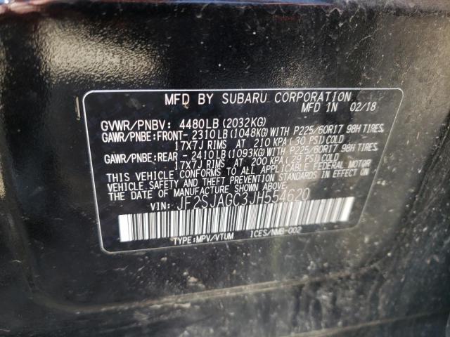 Photo 10 from auction – 2018 SUBARU FORESTER 2 with VIN JF2SJAGC3JH554620
