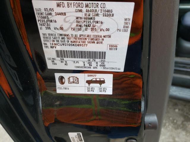 Photo 10 from auction – 2005 FORD ESCAPE XLT with VIN 1FMCU93105KD89577