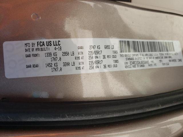 Photo 10 from auction – 2018 CHRYSLER PACIFICA T with VIN 2C4RC1EG4JR258085