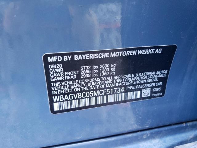 Photo 10 from auction – 2021 BMW M850XI with VIN WBAGV8C05MCF51734