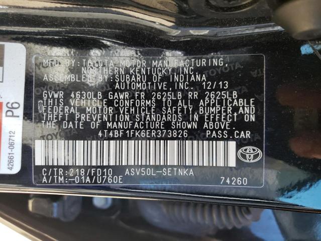 Photo 10 from auction – 2014 TOYOTA CAMRY L with VIN 4T4BF1FK6ER373826