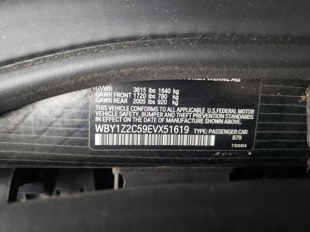 Photo 10 from auction – 2014 BMW I3 BEV with VIN WBY1Z2C59EVX51619