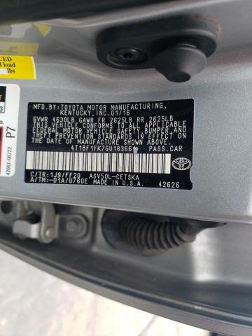 Photo 10 from auction – 2016 TOYOTA CAMRY LE with VIN 4T1BF1FK7GU183661