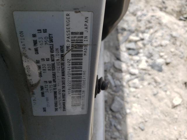 Photo 10 from auction – 1999 MAZDA PROTEGE DX with VIN JM1BJ2221X0141492
