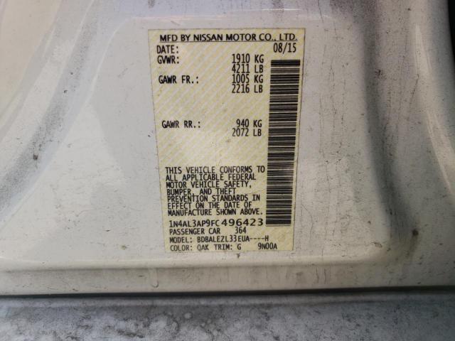 Photo 10 from auction – 2015 NISSAN ALTIMA 2.5 with VIN 1N4AL3AP9FC496423