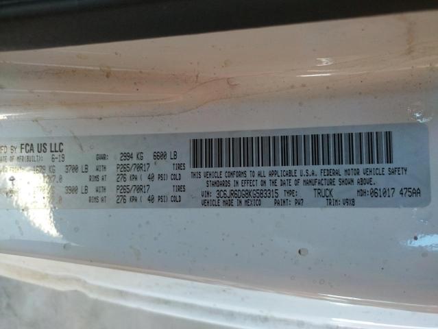 Photo 10 from auction – 2019 RAM 1500 CLASS with VIN 3C6JR6DG8KG583315