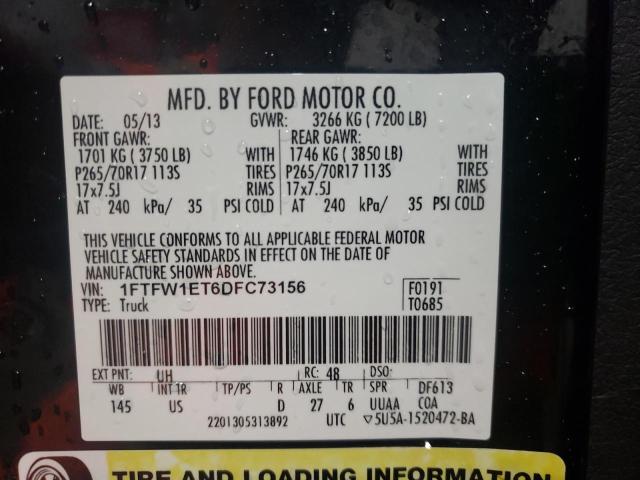 Photo 10 from auction – 2013 FORD F150 SUPER with VIN 1FTFW1ET6DFC73156