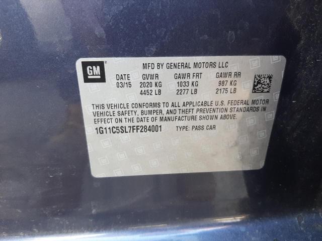 Photo 10 from auction – 2015 CHEVROLET MALIBU 1LT with VIN 1G11C5SL7FF284001