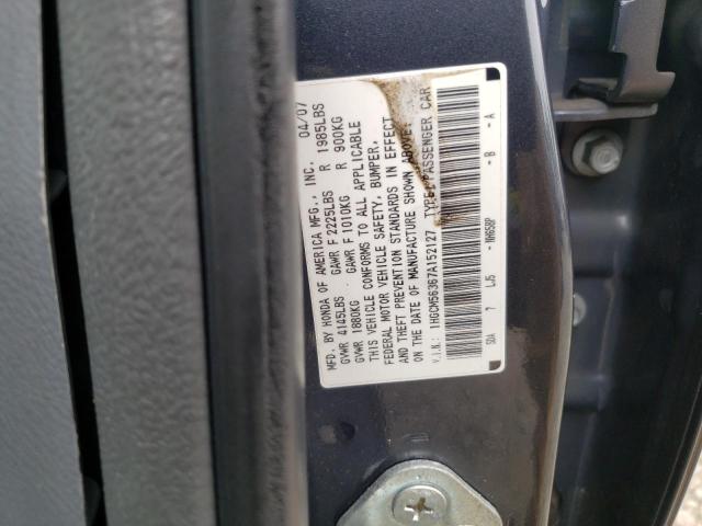 Photo 10 from auction – 2007 HONDA ACCORD SE with VIN 1HGCM56367A152127