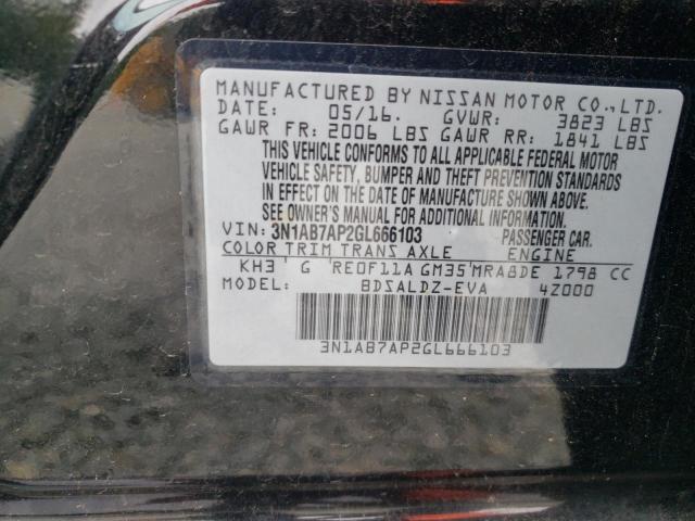 Photo 10 from auction – 2016 NISSAN SENTRA S with VIN 3N1AB7AP2GL666103