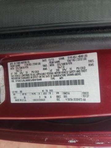 Photo 10 from auction – 2014 FORD ESCAPE TIT with VIN 1FMCU9J95EUB91848
