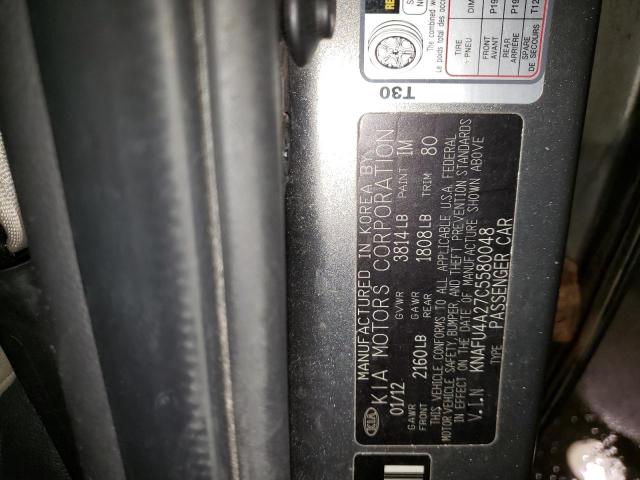 Photo 10 from auction – 2012 KIA FORTE EX with VIN KNAFU4A27C5580048