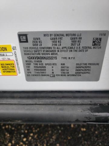 Photo 10 from auction – 2017 GMC ACADIA LIM with VIN 1GKKVSKD6HJ232215