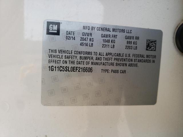 Photo 10 from auction – 2014 CHEVROLET MALIBU 1LT with VIN 1G11C5SL0EF216606