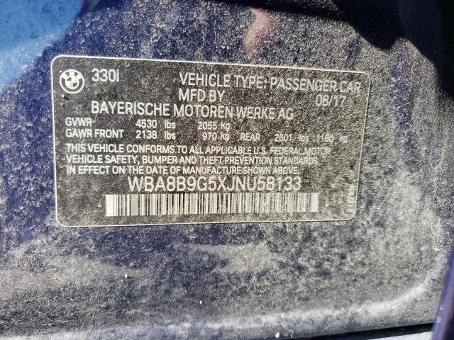 Photo 10 from auction – 2018 BMW 330 I with VIN WBA8B9G5XJNU58133