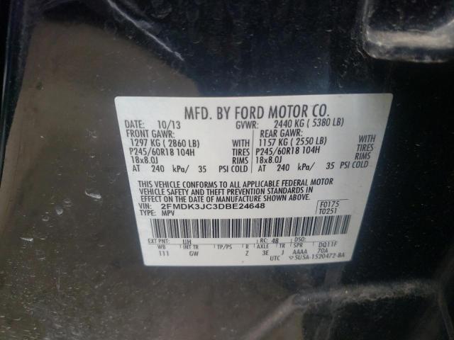 Photo 10 from auction – 2013 FORD EDGE SEL with VIN 2FMDK3JC3DBE24648